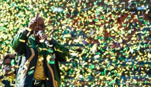 President Jacob Zuma spoke on Sunday at Soweto's Soccer City stadium, the same place where Nelson Mandela spoke two days after his release from prison. Soweto has since become the last stop on the ANC’s election campaign trails.