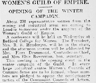 "Women's Guild of Empire." Financial Times, 17 Sept. 1925, 6.
