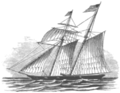 There are no surviving photos of the Sutton but she was a c. 1770 Baltimore clipper-built barque turned Sydney whaler that was fitted out like a slaver for this journey.