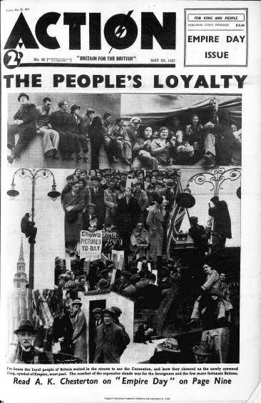 BUF newspaper Action on 'Empire Day'.