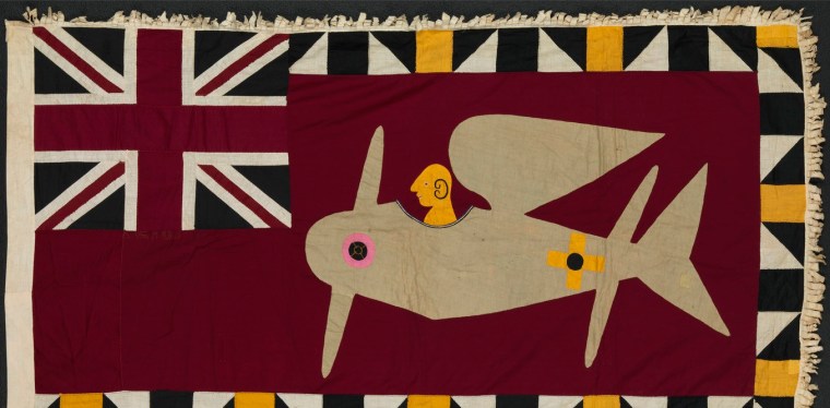 An Asafo flag made by the Fante artists of Africa’s Gold Coast.