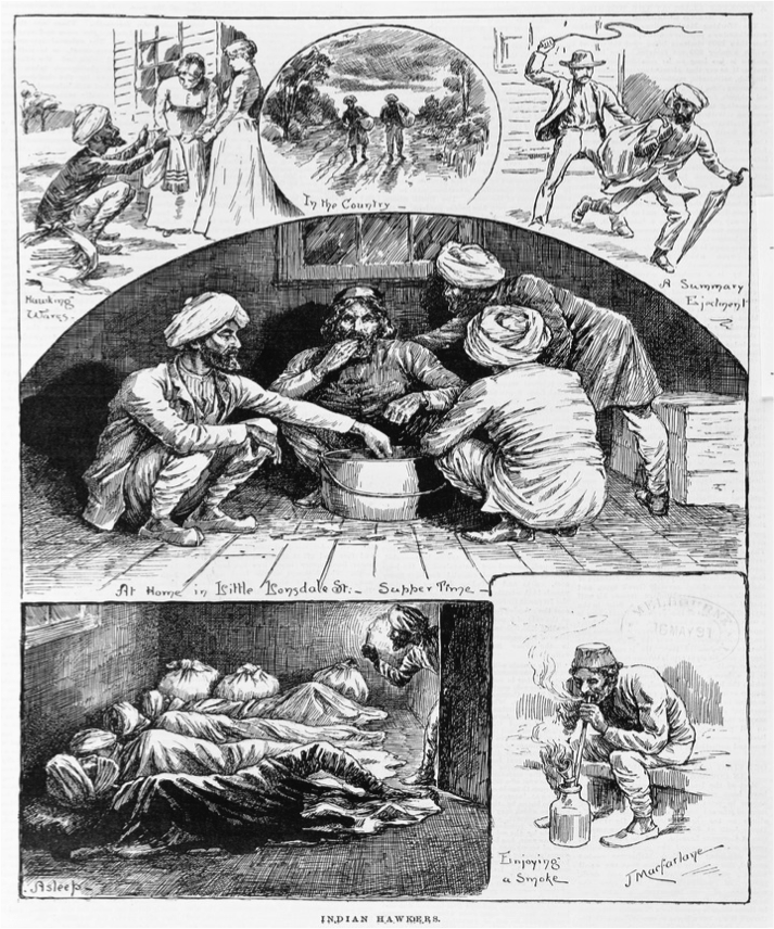 ‘Indian Hawkers’, Illustrated Australian News, Melbourne: David Syme and Co. 1891.