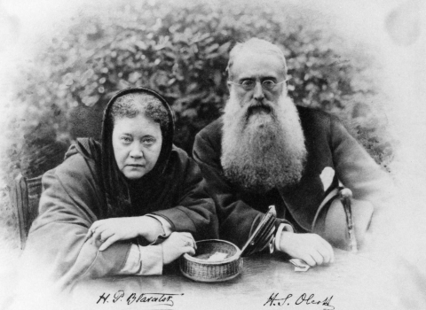 Helena Blavatsky and Henry Steel Olcott, founders of the international Theosophical Society.