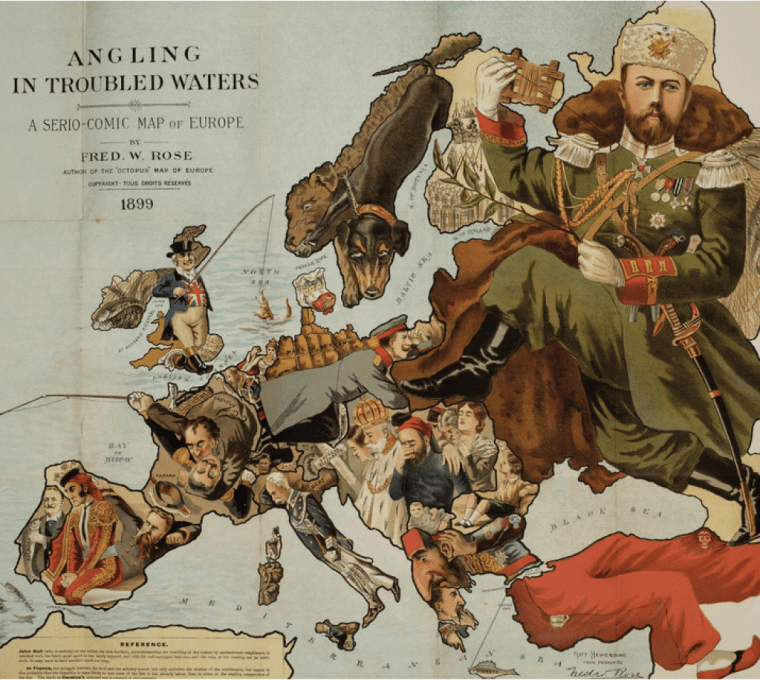 One of many maps portraying impending inter-imperialist apocalypse, via 