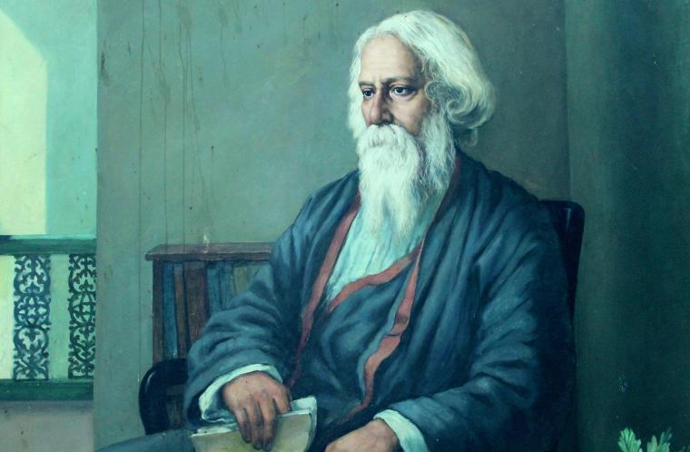 Portrait of Indian poet and musician Rabindranath Tagore. Cherishsantosh/Wikimedia Commons, CC BY-SA