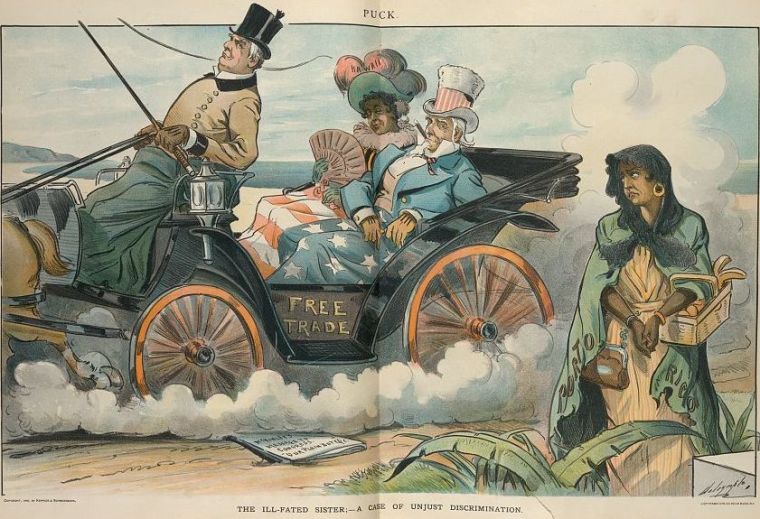 Puck v. 47 (April 25 1900) The Ill-Fated sister 1900 Hawaii Puerto Rico free tradecropped